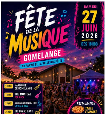 Concerts pop-rock, jazz et fanfare sur le Parvis de la salle des fêtes