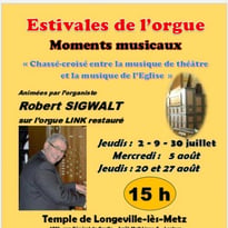 Estivales de l’orgue au Temple de Longeville-lès-Metz