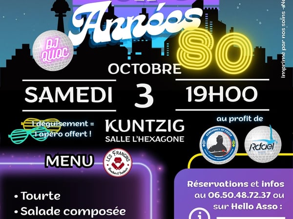 Soirée années 80 caritative