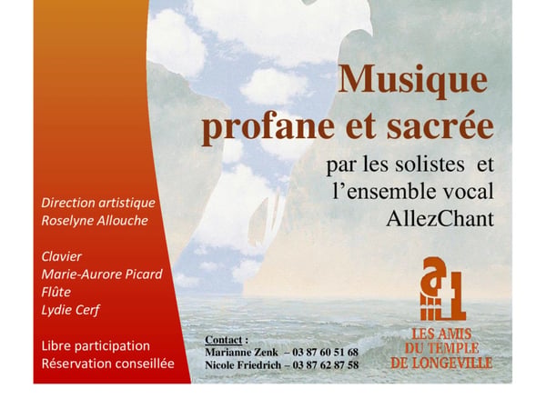 Musique sacrée et profane avec l'ensemble vocal AllezChant